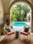 White Vintage Palm Beach Regency White Aluminum & Vinyl Strap Armchairs For Sale - Image 8 of 12