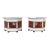 Pair of Moroccan Glass Top Inlaid Tables For Sale