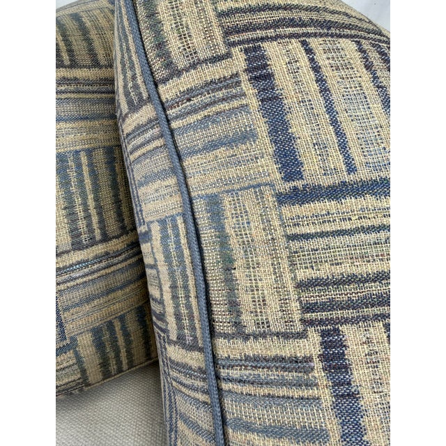 Transitional Michael S. Smith "Asera" in Blue 22" Pillows-a Pair For Sale - Image 3 of 3