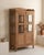 Antique Indian Glass Cabinet | Vintage Carved Wood Armoire | Rustic Display Cabinet | Wabi Sabi Decor For Sale - Image 6 of 6