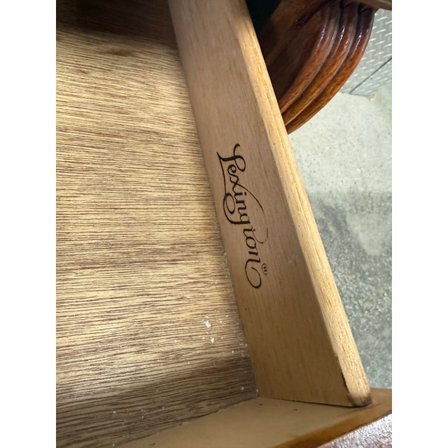 Brown Lexington Victorian Manor Oak Vanity With Mirror For Sale - Image 8 of 10