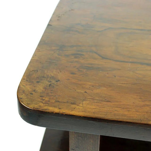 Art Deco Czechoslovak Walnut Veneer Coffee Table, 1930s For Sale - Image 10 of 13