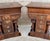 Exceptional pair of Spanish Empire Revival nightstands dating from the late 19th century. Each piece features a central...