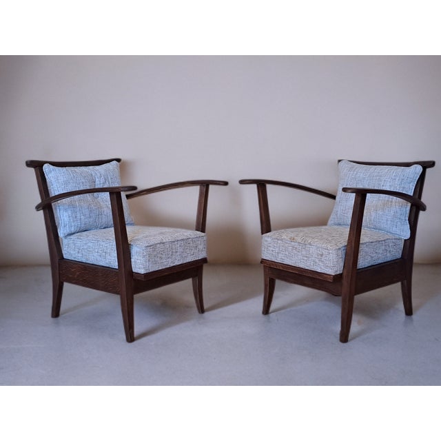 Uluv Oak Armchairs, Czech Mid-Century 1950s from Uluv Krásná Jizba, Set of 2 For Sale - Image 14 of 14