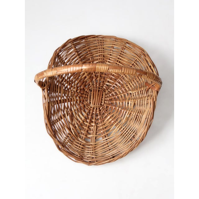 Vintage Wicker Kindling Basket For Sale - Image 6 of 13