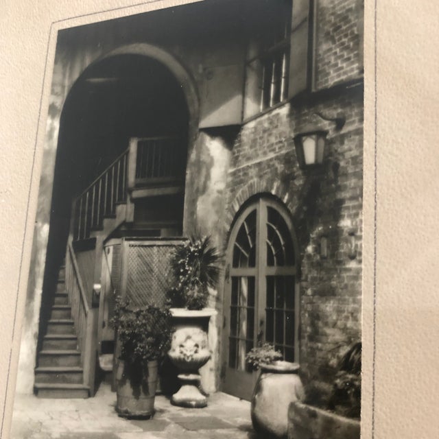 Mid 20th Century Mid 20th Century Eugene Delcroix Gelatin Silver Print Photograph “Old Brulatour Courtyard” For Sale - Image 5 of 7