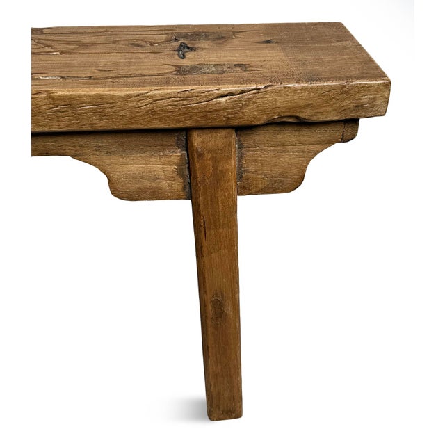 Vintage Elm Village Bench For Sale In Los Angeles - Image 6 of 7