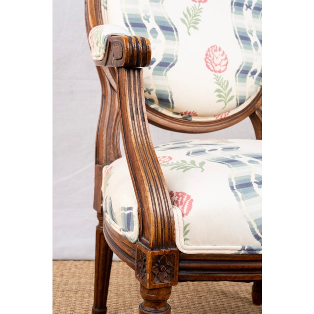 Late 19th Century Pair of Antique French Armchairs For Sale - Image 5 of 9