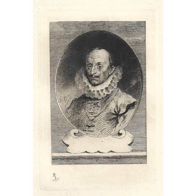 Emile Boilvin - Portrait of Brantôme - Original Etching - 1882 For Sale - Image 3 of 3