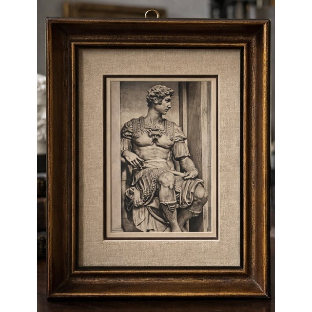 Grand Tour Pair of Classical Sculpture Study Prints in Gilt Frames – Grand Tour Style, 7” X 9” For Sale - Image 3 of 6