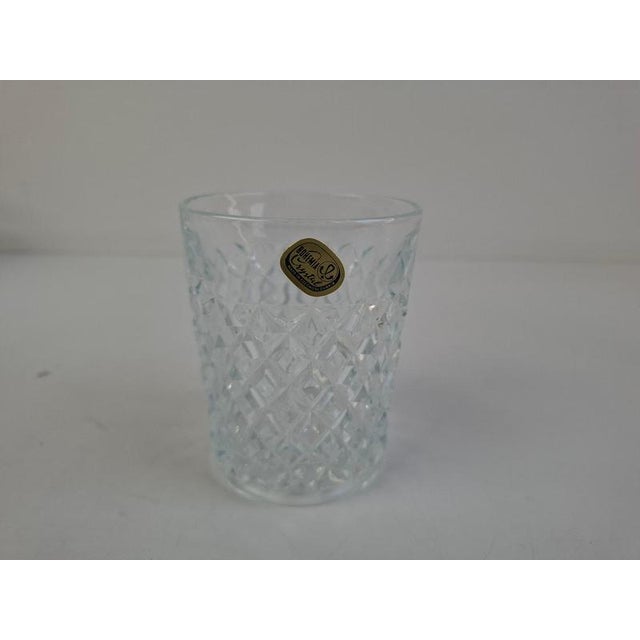 Vintage Crystal Whiskey Decanter and Tumblers from Bohemia, 1980s, Set of 7 For Sale - Image 14 of 18