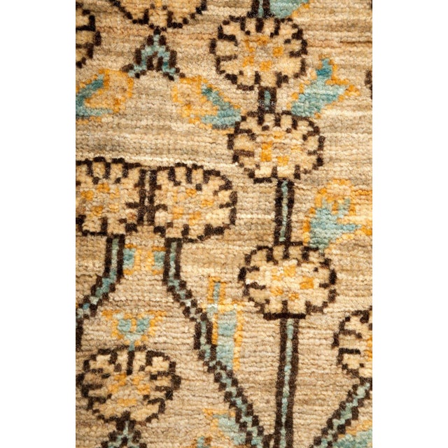 Eclectic, Hand Knotted Brown Floral Wool Area Rug 3' 10" X 5' 10