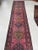 Traditional Antique Heriz Runner in Pink, Peacock Teal, Cantaloup, & Dirty Olive - ~ 3.3 X 14 For Sale - Image 3 of 12