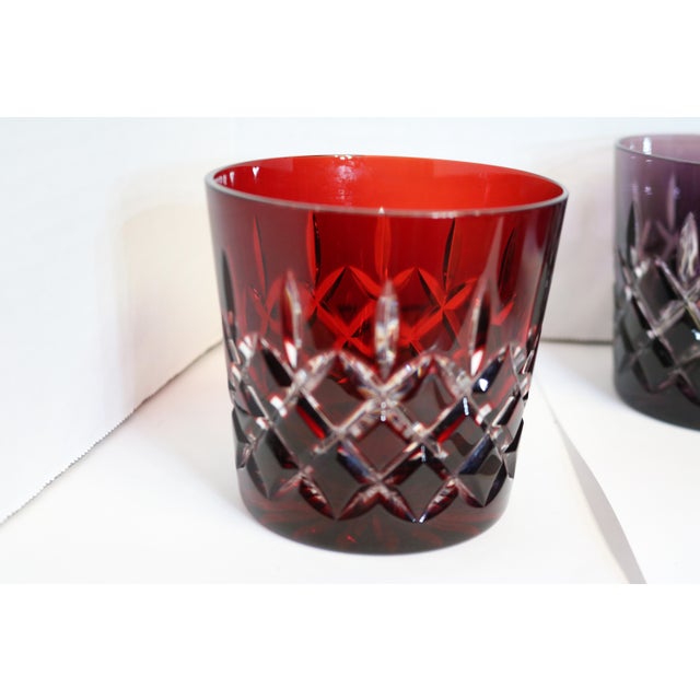 Mid-Century Cut to Clear Ajka Arabella Crystal Whiskey Glasses- Set of 7 For Sale In Cincinnati - Image 6 of 7