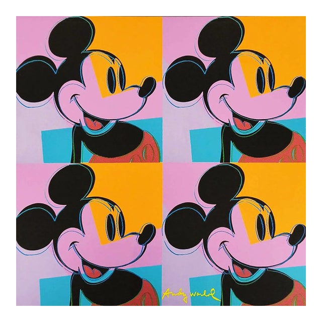 After Andy Warhol, Mickey Mouse, Limited Edition Lithograph, 1980s For Sale