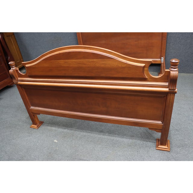 Dutch Designs Cherry Wood King Bed, Traditional Federal Style Bed Frame For Sale In Philadelphia - Image 6 of 18