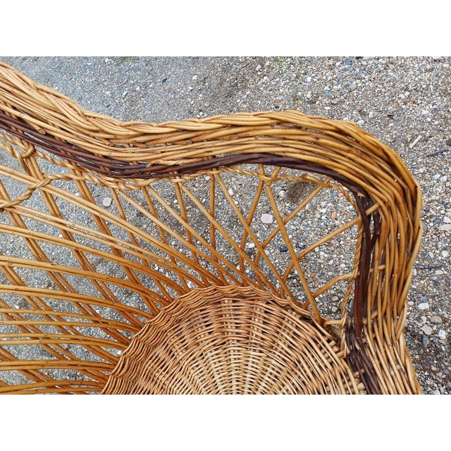 1920s Emmanuelle Wicker Armchair, 1930 For Sale - Image 5 of 9