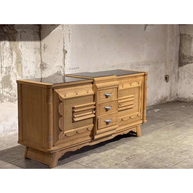 Wood Art Deco Sideboard in the style of Charles Dudouyt, France, 1940s For Sale - Image 7 of 18