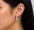 Modern Late 20th Century Pair of 14K White Gold Diamond Inside Outside Hoop Earrings For Sale - Image 3 of 3