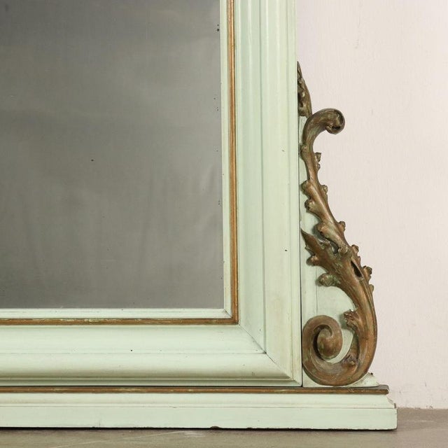 Wood Umbertina Mirror, Italy, Late 19th century For Sale - Image 7 of 10