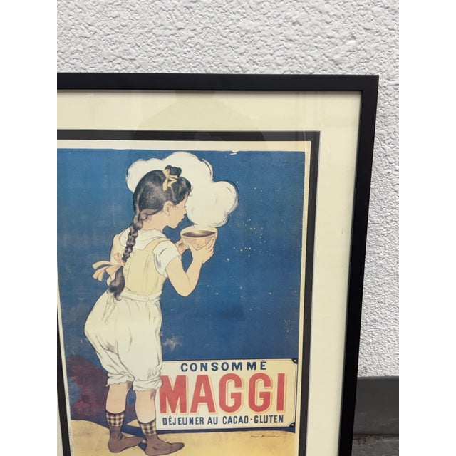 Ivory Framed “Consommé Maggi” Poster Reproduction For Sale - Image 8 of 12