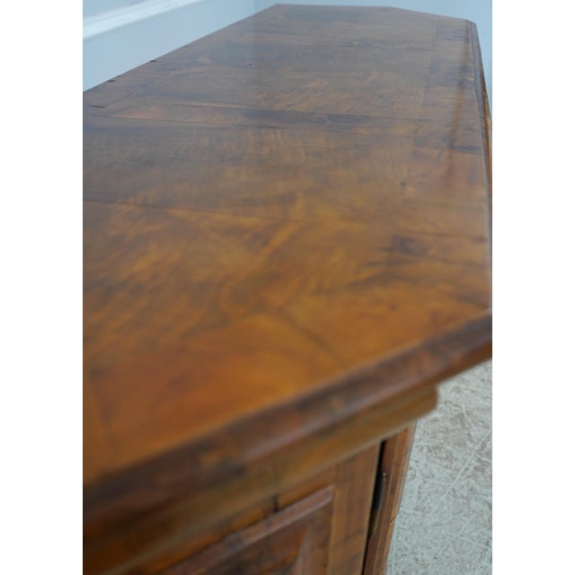 Antique Italian 18th Century Burl Wood 2 Door 2 Drawer Credenza Cabinet For Sale - Image 9 of 18