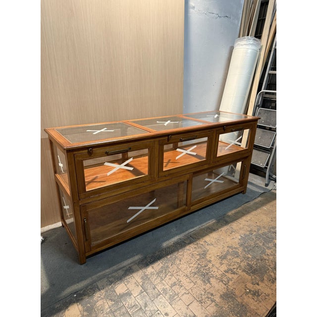 Vintage Display Counter in Teak For Sale - Image 9 of 9