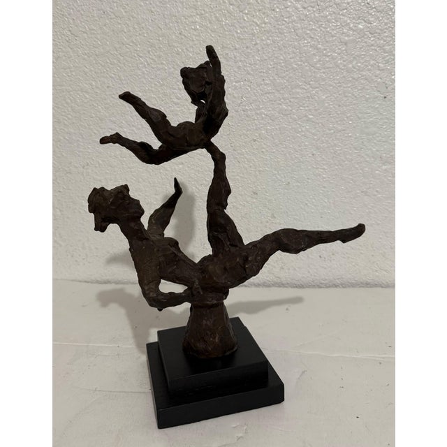 Chaim Gross, Chaim Gross Mid Century Mod Bronze Sculpture Balancing WPA Artist Mom and Child, 1969 For Sale - Image 17 of 17
