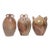 Set of Three French Provincial Stoneware Oil Jugs, Double-Handled Terracotta Vessels With Natural Ash Glaze | 19th Century For Sale
