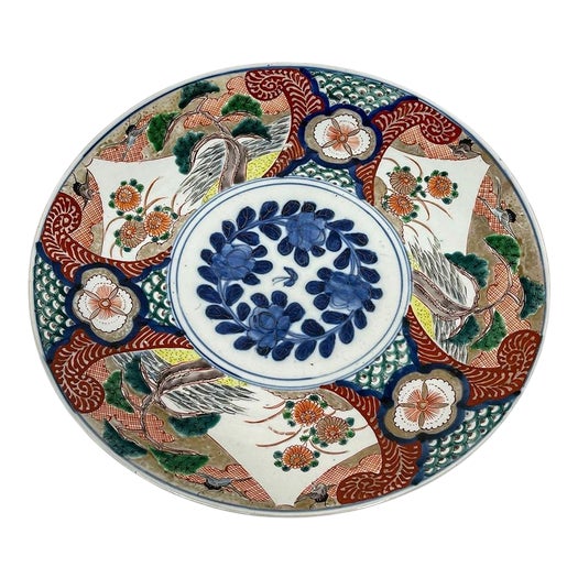Japanese Imari Porcelain Plate, 19th Century For Sale