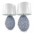 Italian-Style Encrusted Blue Ceramic Floral Table Lamps - a Pair For Sale