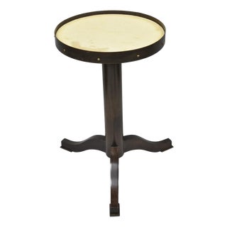Small Contemporary Industrial Style Round Accent Drinks Candle Stand Side Table For Sale