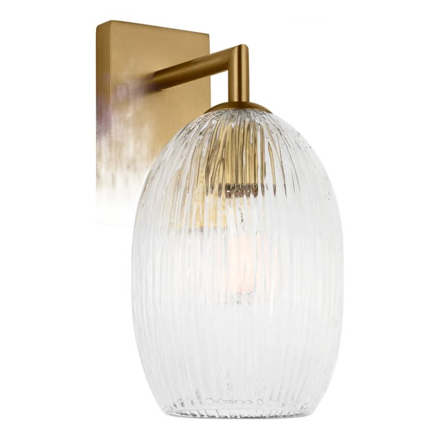 Hable by Visual Comfort Studio Serafina Vanity Sconce in Satin Brass Gold Finish For Sale