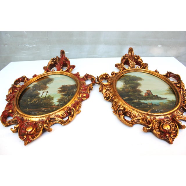 Pair of finely executed vintage landscape paintings signed H. Muriel, attributed to Muriel Halstead (British artist,...