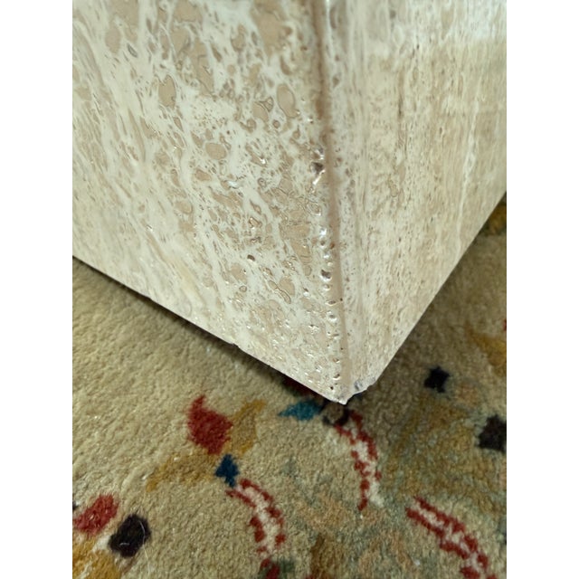 Artedi Travertine Console Table For Sale - Image 9 of 13