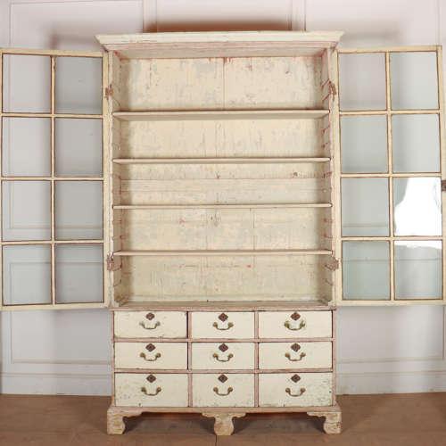 Georgian Original Painted Bookcase For Sale - Image 13 of 14