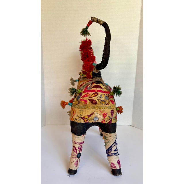 Antique Rajasthani Embroidered Textile Art Horse Figurative Sculpture For Sale - Image 11 of 12