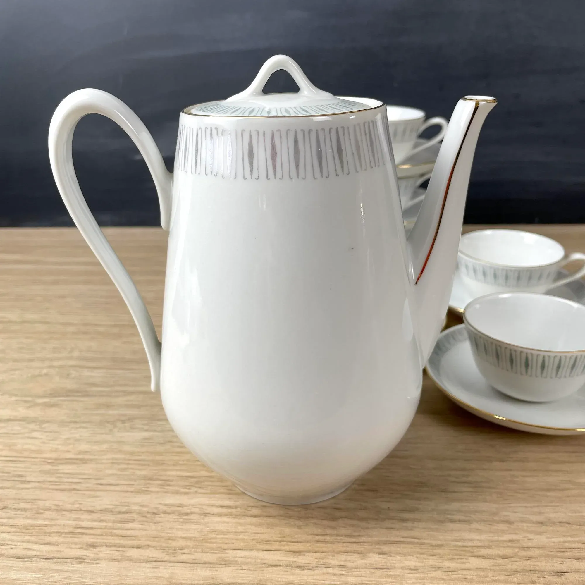 1930s Altrohlau Porcelain Mz Czechoslovakia Demitasse Set - 14