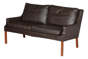 Danish Two-Seater Sofa in Brown Leather by Georg Thams for Vejen Polstermøbelfabrik, 1960s