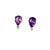 Metal Natural Amethyst Diamond Earrings 14k Gold 3.71 TCW Certified For Sale - Image 7 of 11