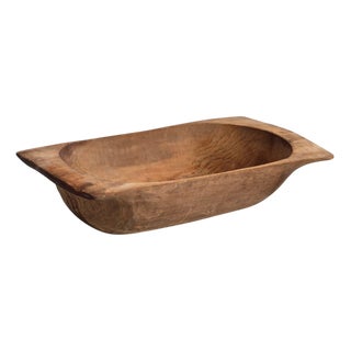 Antique Primitive Wooden Bowl For Sale