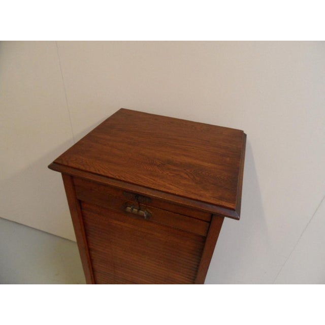 Antique Filing Cabinet with Roller Shutter, 1890s For Sale - Image 3 of 10