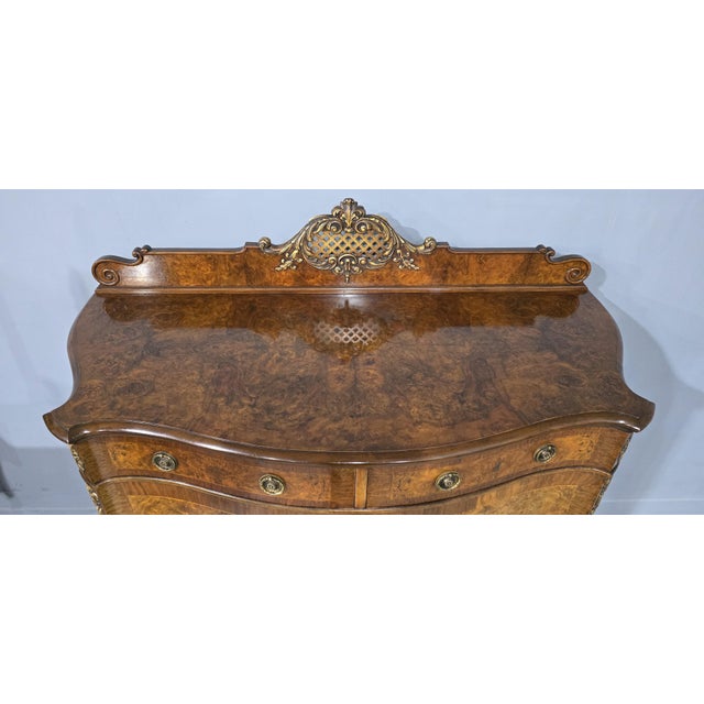 Burr Walnut Side Cabinet, 1920 For Sale - Image 12 of 13