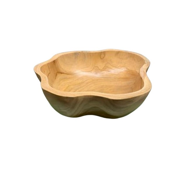 Medium Wooden Bowl For Sale - Image 4 of 5