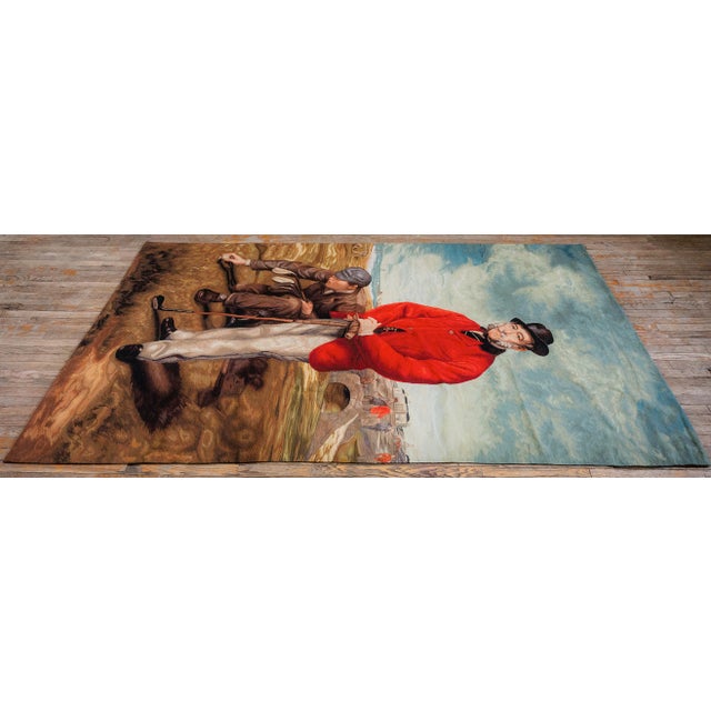 Textile 1875 Antique Elegant Figural Tapestry European Flat Weave For Sale - Image 7 of 10