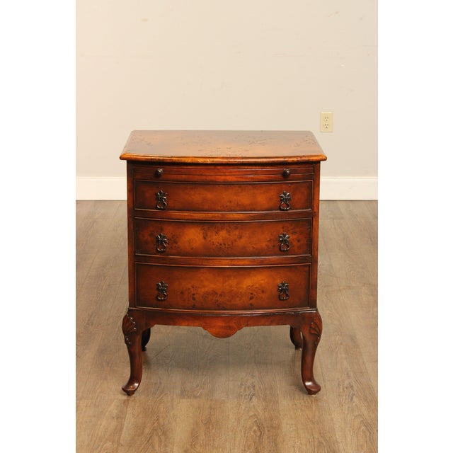 Early 21st Century Burlwood Bowfront Chest Chairish