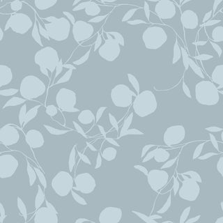 Sample - Pomegranate Wallpaper by Susan Hable in Blue on Blue For Sale