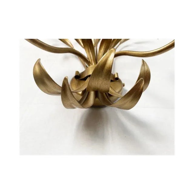 Early 21st Century Gold Florentine Wrought Iron Ears Wall Lamp by Simoeng For Sale - Image 5 of 11