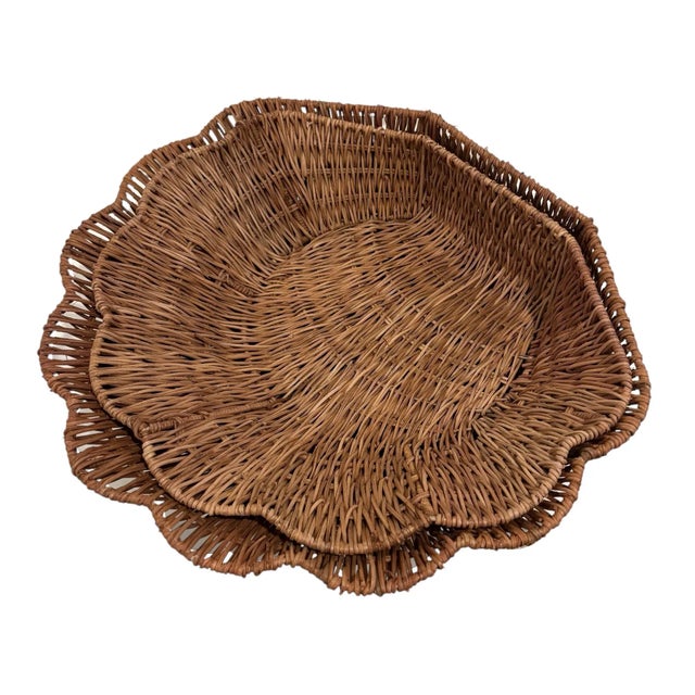 Featuring distinctive scallops, beautifully woven rattan material, and a fun clam shell shape. These decorative basket...