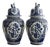 Large Mid-Century Dutch Delft Lidded Ginger Jars Vases - A Pair For Sale